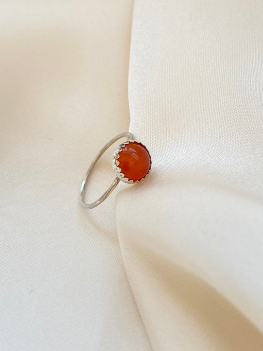 Carnelian Silver Ring